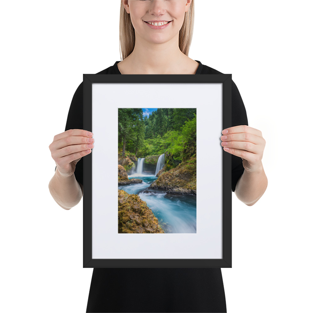 Spirit Falls, Washington - Matte Paper Framed Poster With Mat (cm) - Image 2