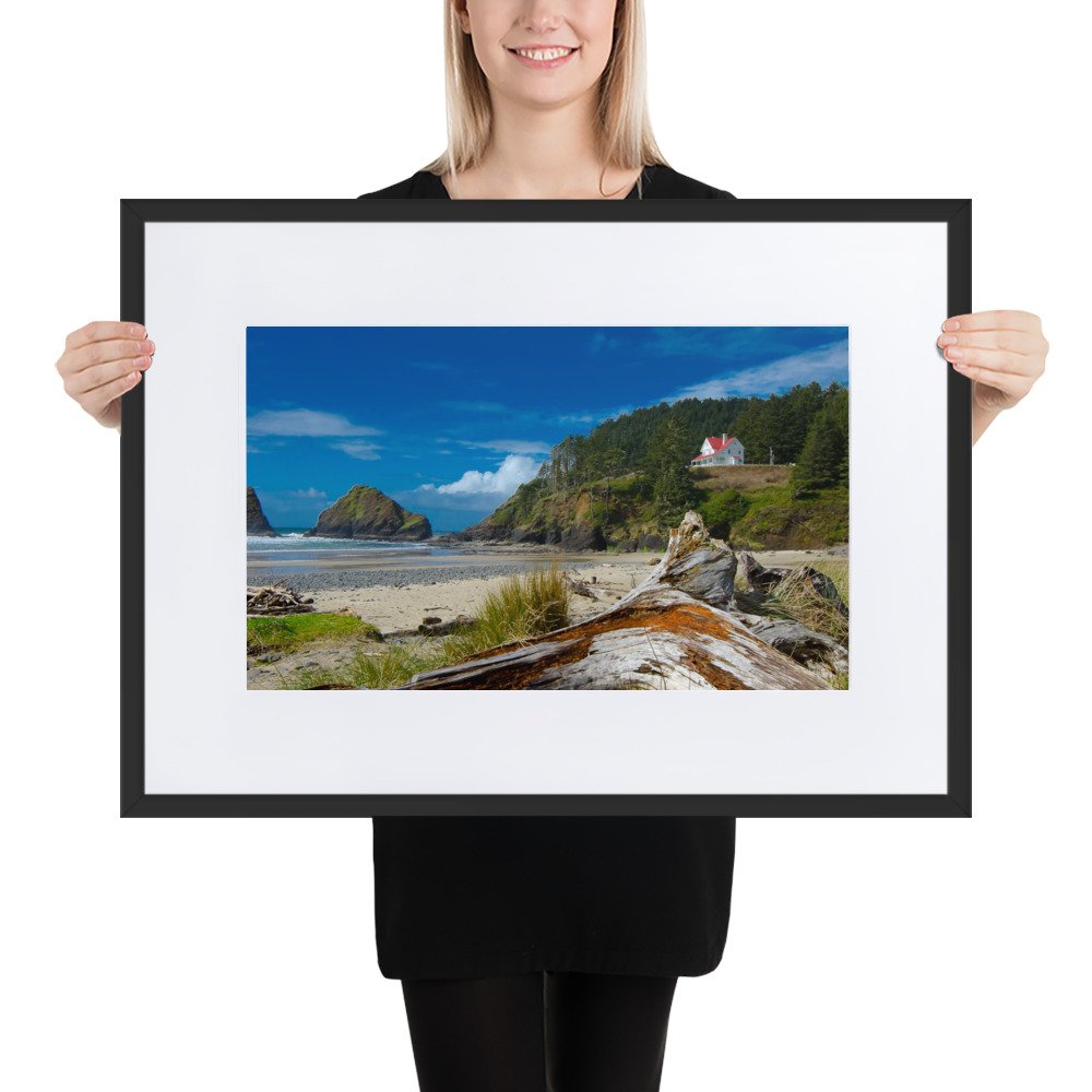 Tranquil Beachfront - Matte Paper Framed Poster With Mat (cm) - Image 3