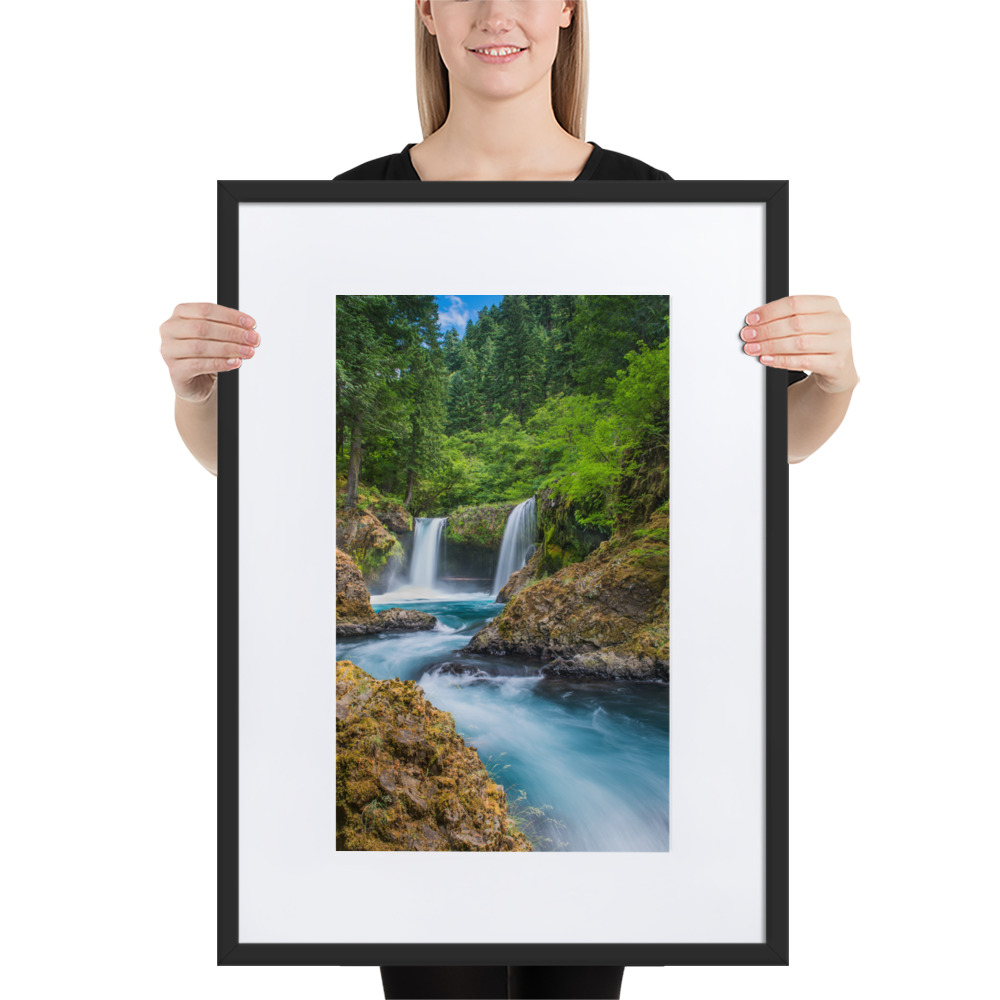 Spirit Falls, Washington - Matte Paper Framed Poster With Mat (cm) - Image 3