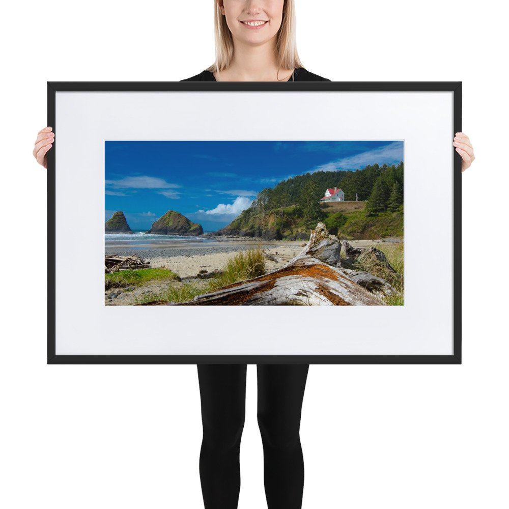 Tranquil Beachfront - Matte Paper Framed Poster With Mat (cm) - Image 4