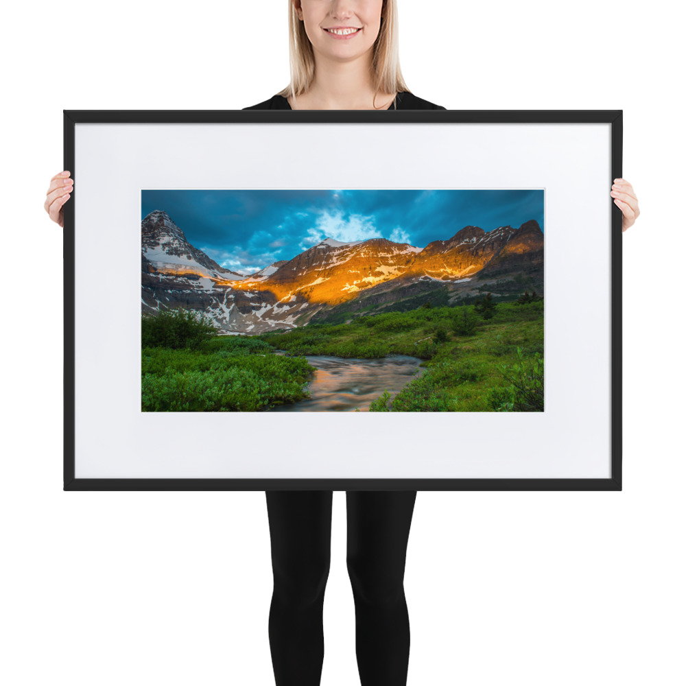 Sunrise at the foot of Mt. Assiniboine British Columbia - Matte Paper Framed Poster With Mat (cm) - Image 4