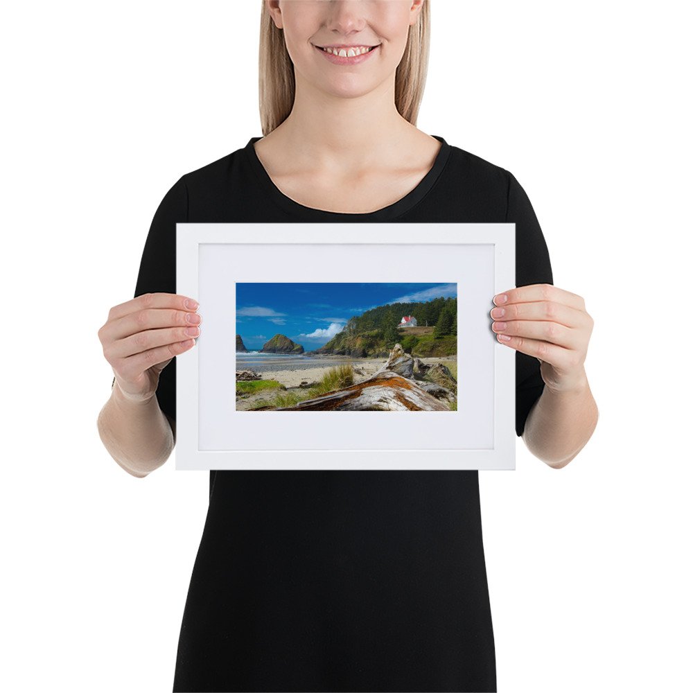 Tranquil Beachfront - Matte Paper Framed Poster With Mat (cm) - Image 5