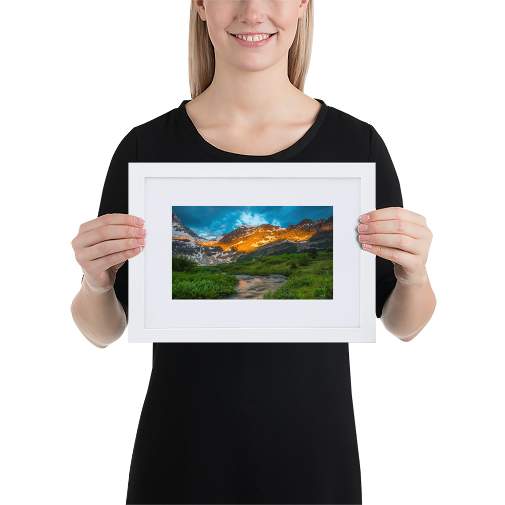 Sunrise at the foot of Mt. Assiniboine British Columbia - Matte Paper Framed Poster With Mat (cm) - Image 5