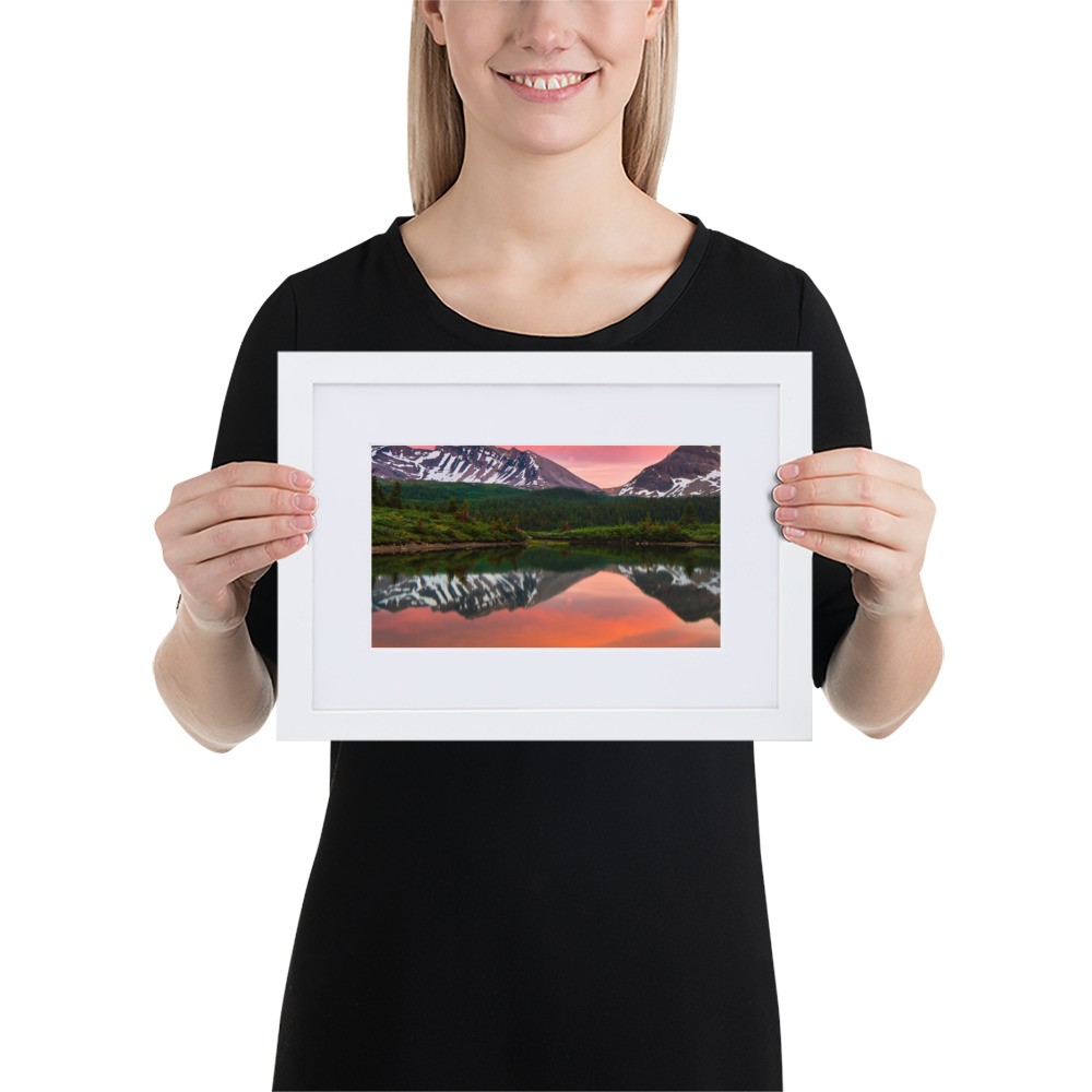 Sunset in Banff, British Columbia - Matte Paper Framed Poster With Mat (cm) - Image 5