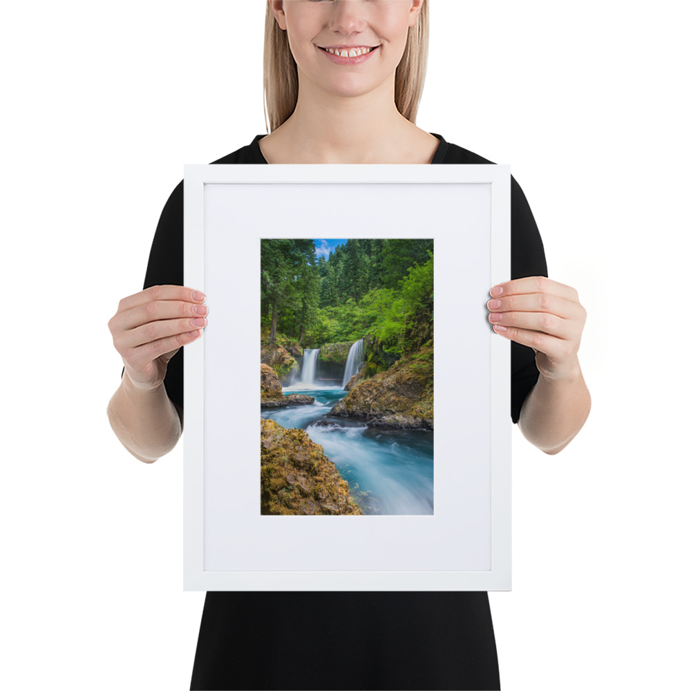 Spirit Falls, Washington - Matte Paper Framed Poster With Mat (cm) - Image 6