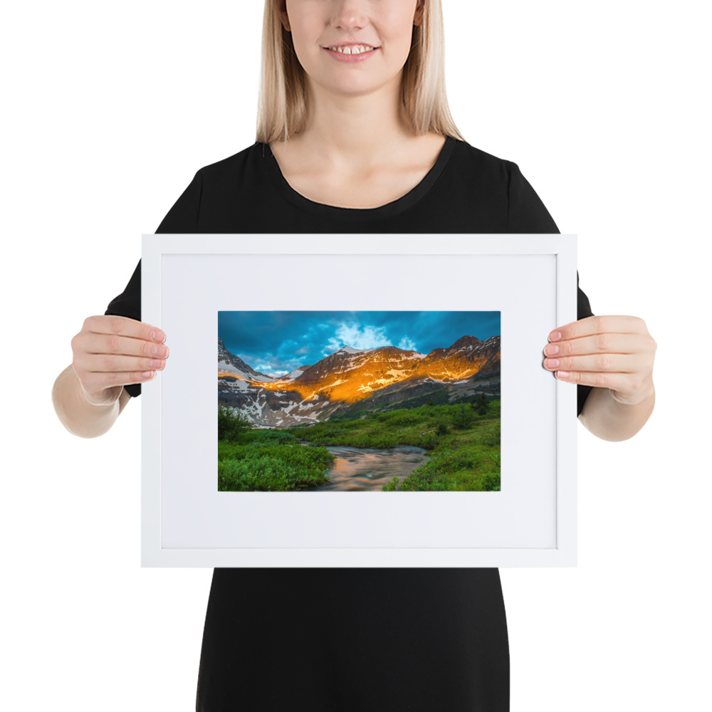 Sunrise at the foot of Mt. Assiniboine British Columbia - Matte Paper Framed Poster With Mat (cm) - Image 6
