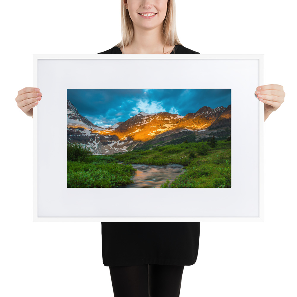 Sunrise at the foot of Mt. Assiniboine British Columbia - Matte Paper Framed Poster With Mat (cm) - Image 7