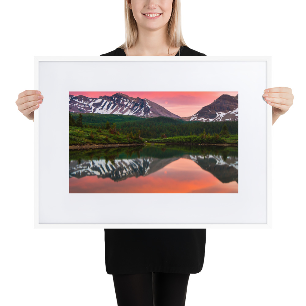Sunset in Banff, British Columbia - Matte Paper Framed Poster With Mat (cm) - Image 7
