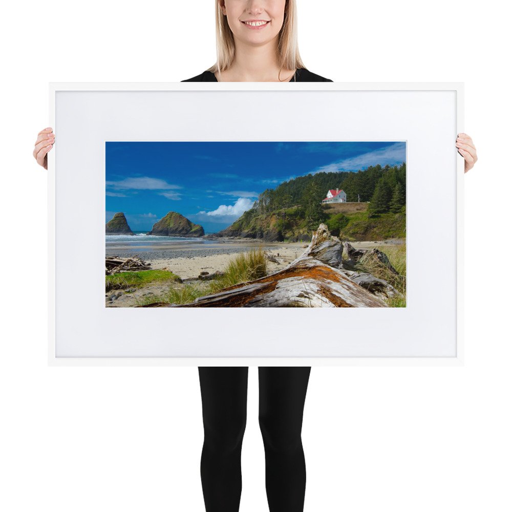 Tranquil Beachfront - Matte Paper Framed Poster With Mat (cm) - Image 8