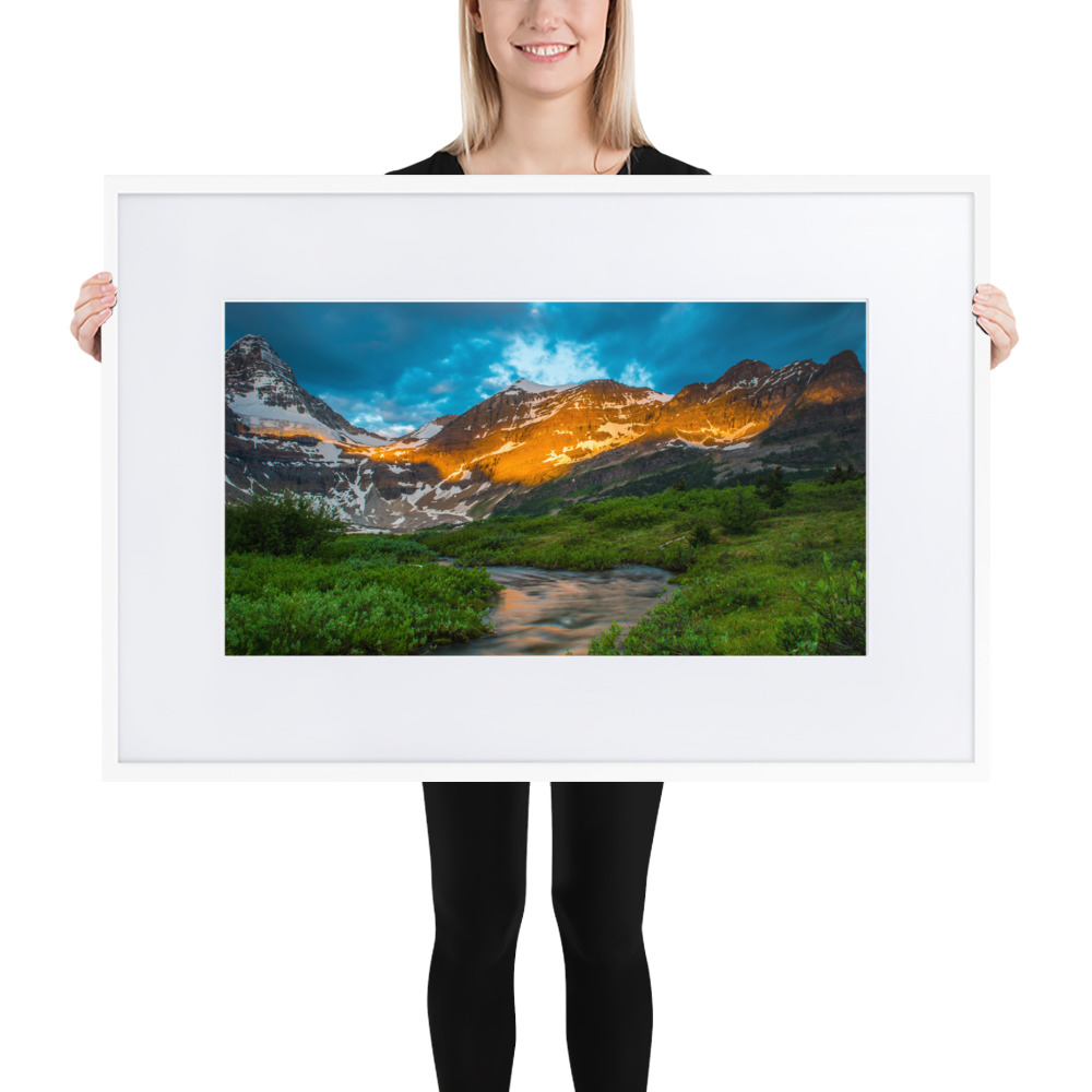 Sunrise at the foot of Mt. Assiniboine British Columbia - Matte Paper Framed Poster With Mat (cm) - Image 8