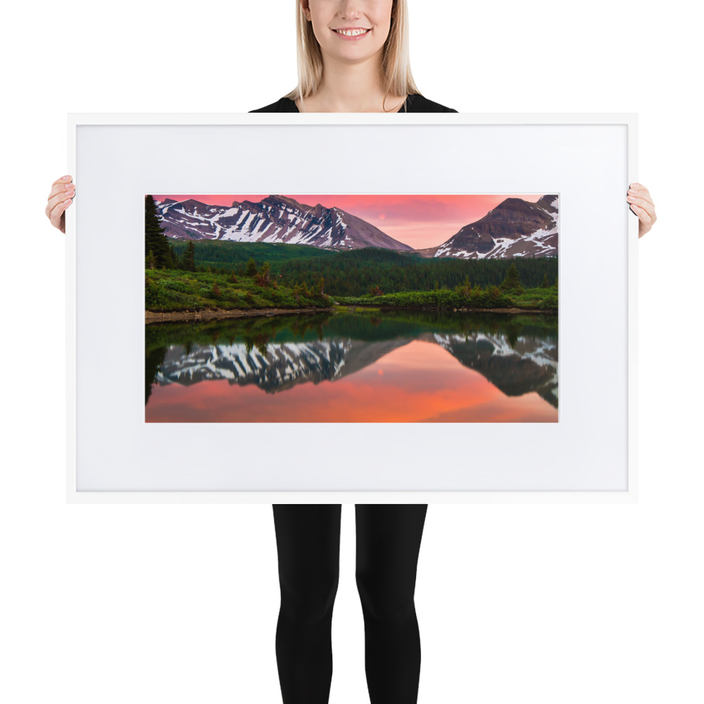 Sunset in Banff, British Columbia - Matte Paper Framed Poster With Mat (cm) - Image 8