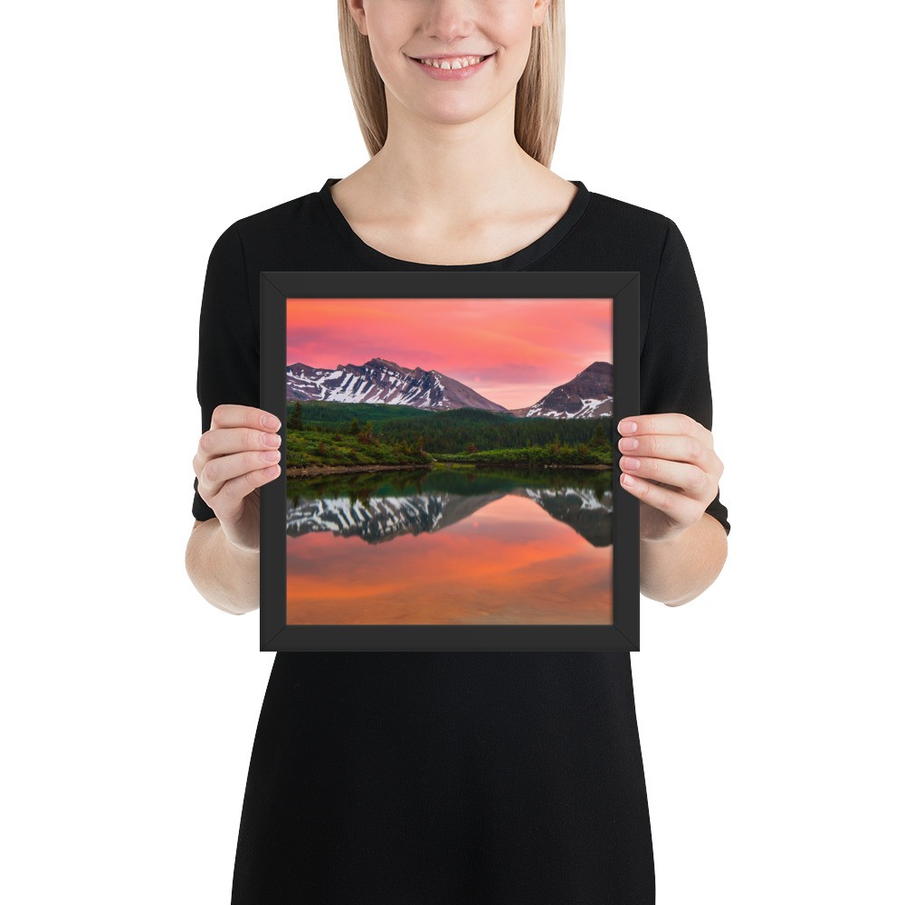 Sunset in Banff, British Columbia-Premium Luster Photo Paper Framed Poster (in) - Image 2