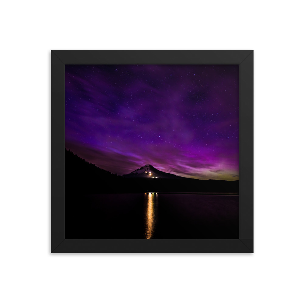 Northern Lights at Mt.Hood, Oregon-Premium Luster Photo Paper Framed Poster (in) - Image 2