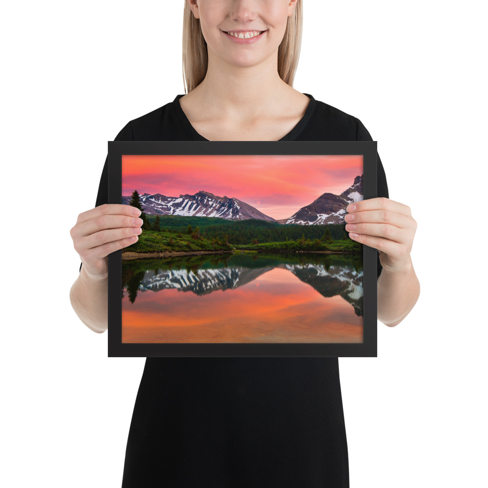 Sunset in Banff, British Columbia-Premium Luster Photo Paper Framed Poster (in) - Image 4