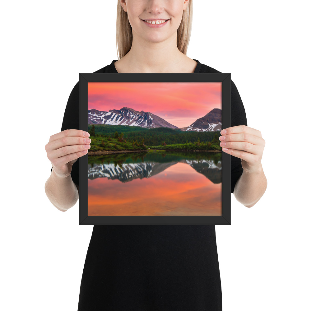 Sunset in Banff, British Columbia-Premium Luster Photo Paper Framed Poster (in) - Image 3
