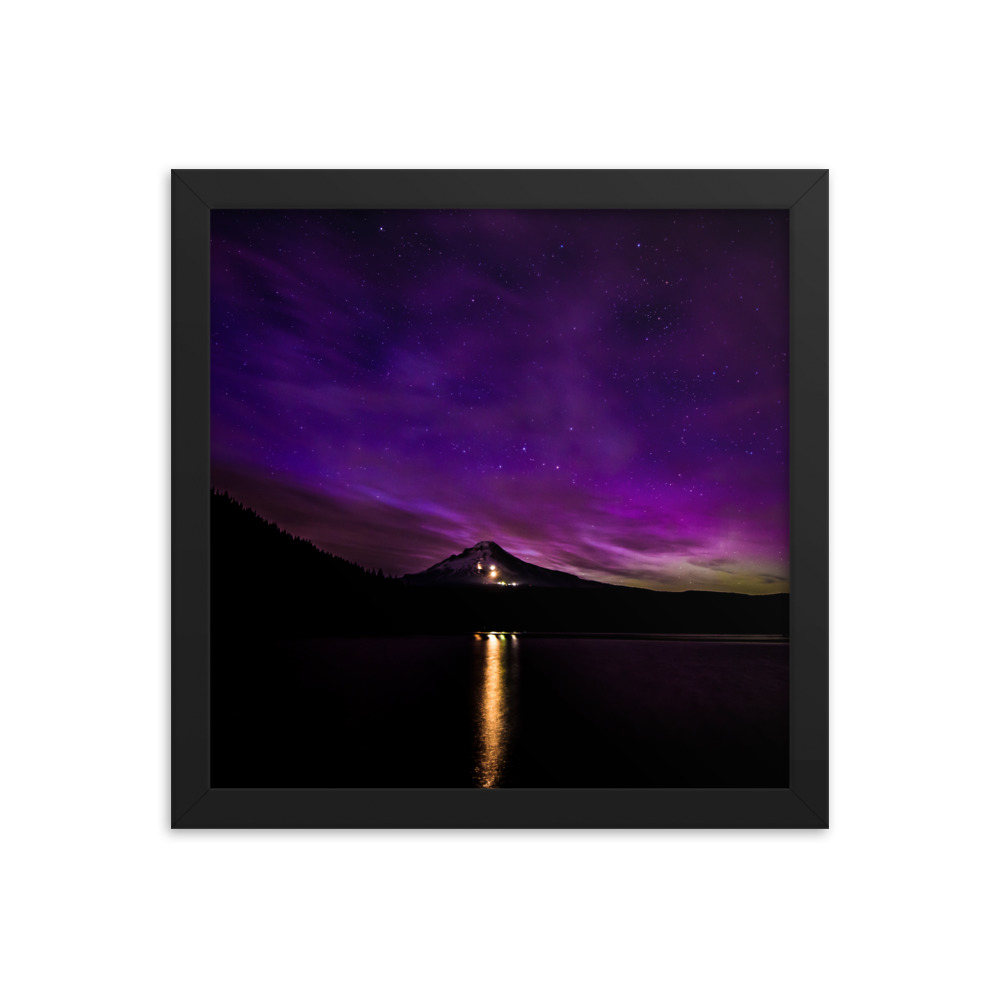 Northern Lights at Mt.Hood, Oregon-Premium Luster Photo Paper Framed Poster (in) - Image 3