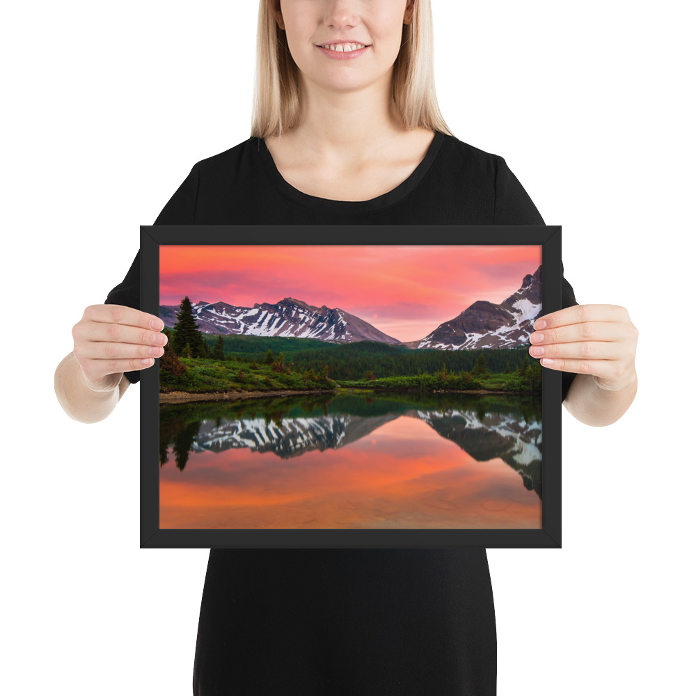 Sunset in Banff, British Columbia-Premium Luster Photo Paper Framed Poster (in) - Image 5