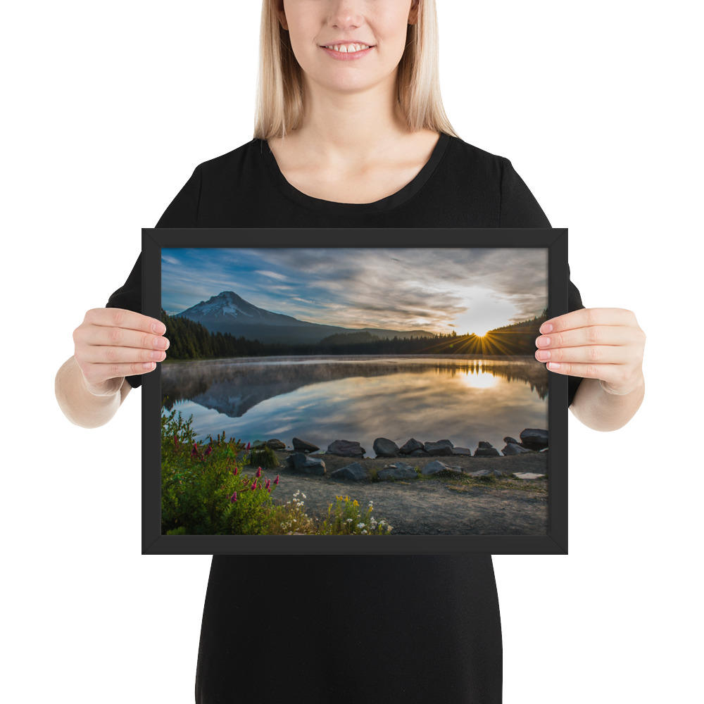 Sunrise, Trillium lake, Mt. Hood Oregon-Premium Luster Photo Paper Framed Poster (in) - Image 5