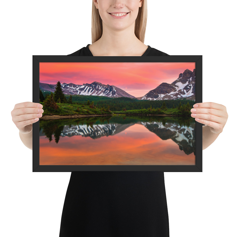 Sunset in Banff, British Columbia-Premium Luster Photo Paper Framed Poster (in) - Image 6