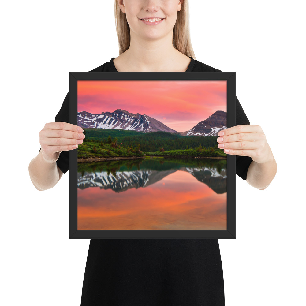 Sunset in Banff, British Columbia-Premium Luster Photo Paper Framed Poster (in) - Image 7
