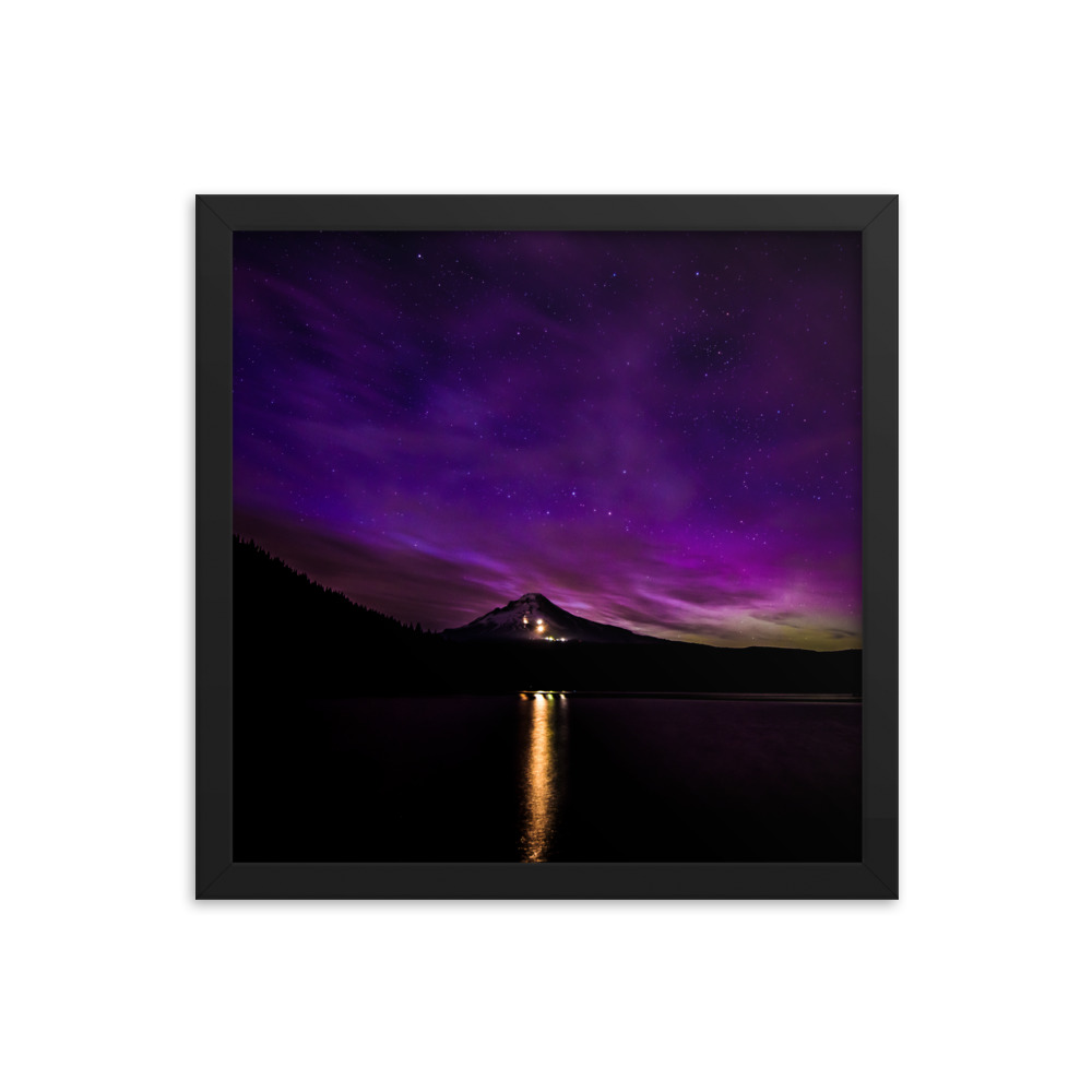 Northern Lights at Mt.Hood, Oregon-Premium Luster Photo Paper Framed Poster (in) - Image 7