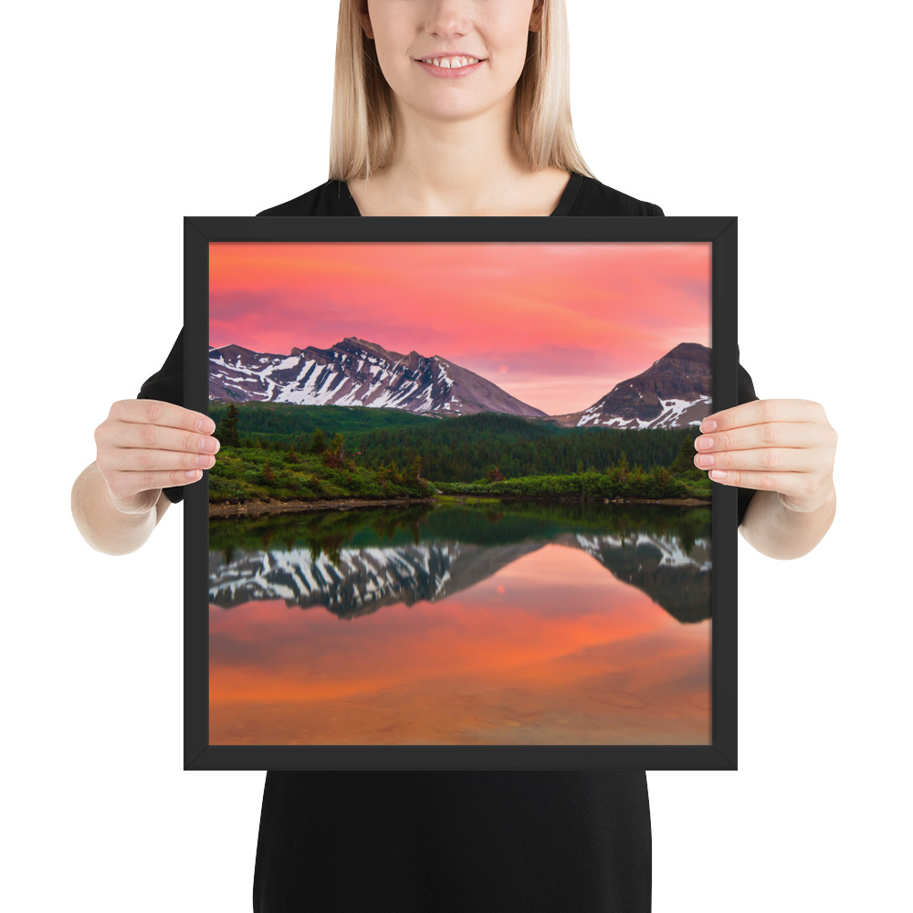 Sunset in Banff, British Columbia-Premium Luster Photo Paper Framed Poster (in) - Image 8