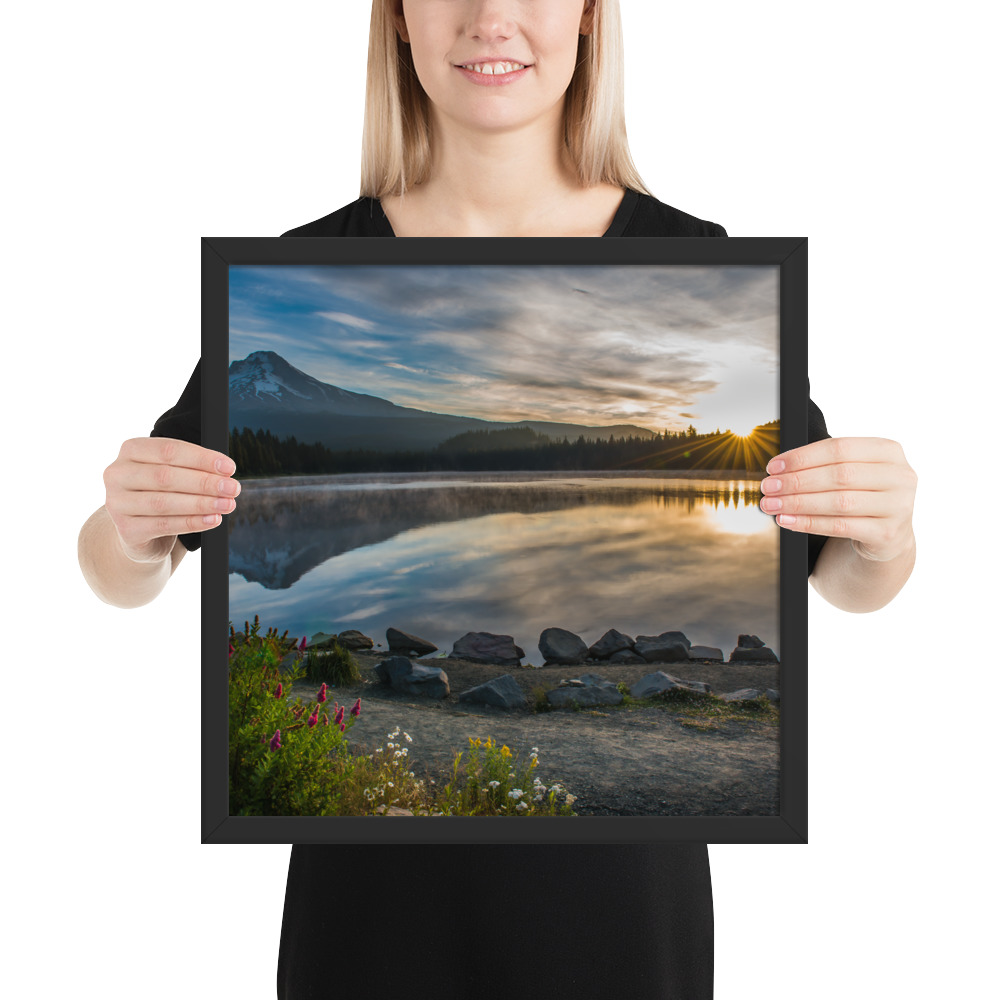 Sunrise, Trillium lake, Mt. Hood Oregon-Premium Luster Photo Paper Framed Poster (in) - Image 8