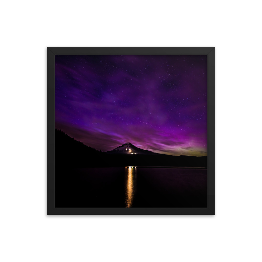 Northern Lights at Mt.Hood, Oregon-Premium Luster Photo Paper Framed Poster (in) - Image 8