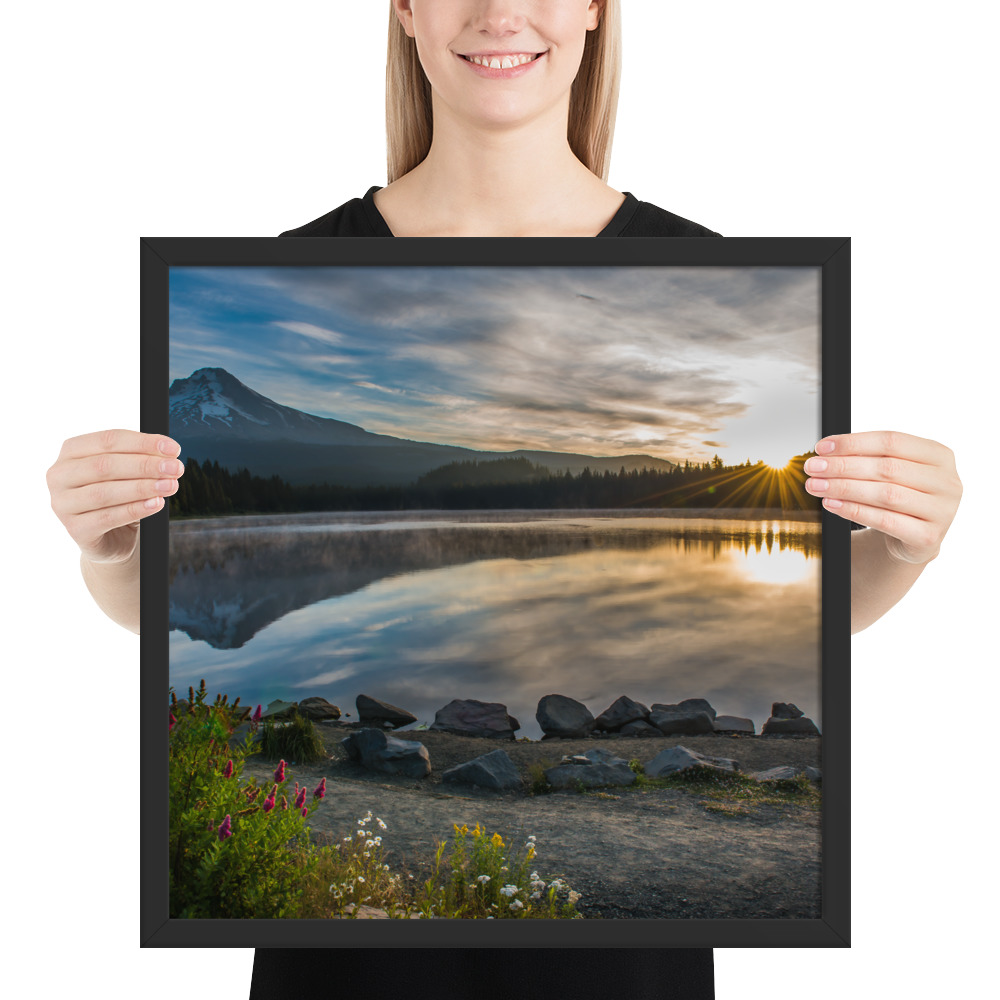 Sunrise, Trillium lake, Mt. Hood Oregon-Premium Luster Photo Paper Framed Poster (in) - Image 10