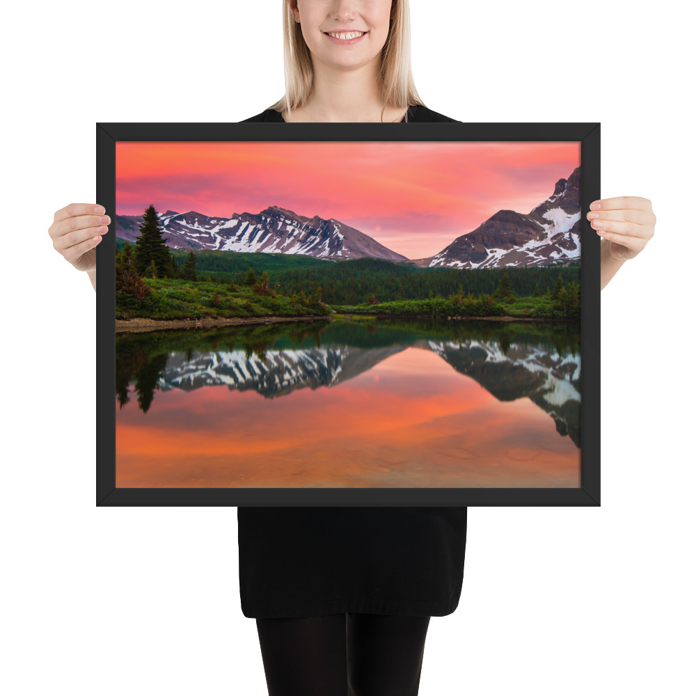 Sunset in Banff, British Columbia-Premium Luster Photo Paper Framed Poster (in) - Image 11