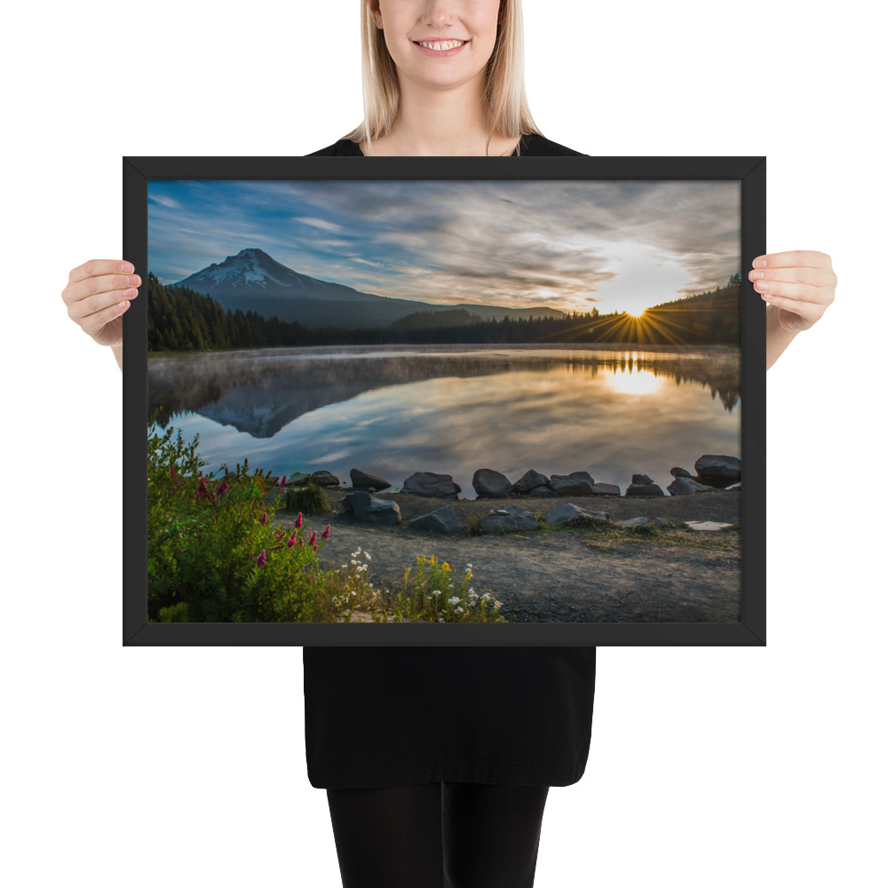 Sunrise, Trillium lake, Mt. Hood Oregon-Premium Luster Photo Paper Framed Poster (in) - Image 11