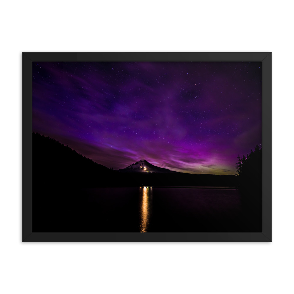 Northern Lights at Mt.Hood, Oregon-Premium Luster Photo Paper Framed Poster (in) - Image 11
