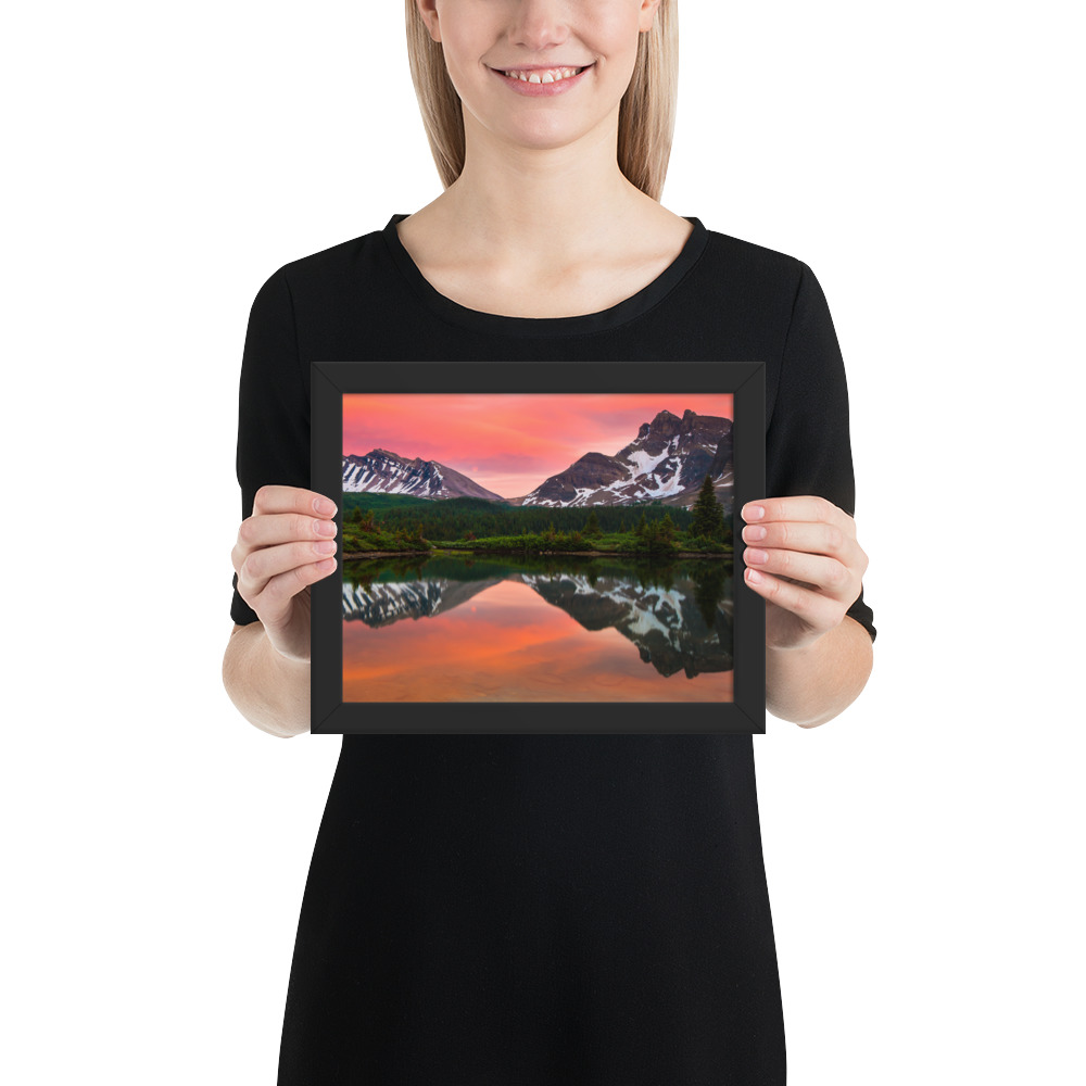Sunset in Banff, British Columbia-Premium Luster Photo Paper Framed Poster (in)