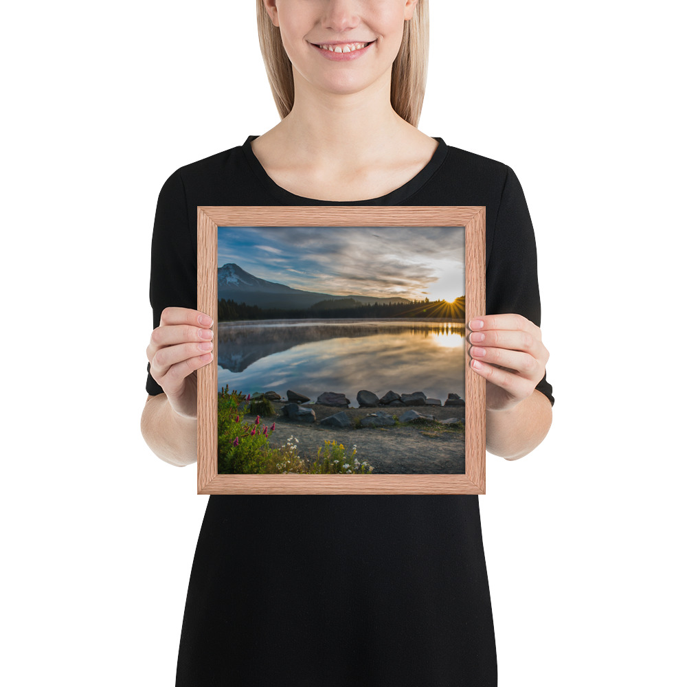 Sunrise, Trillium lake, Mt. Hood Oregon-Premium Luster Photo Paper Framed Poster (in) - Image 14
