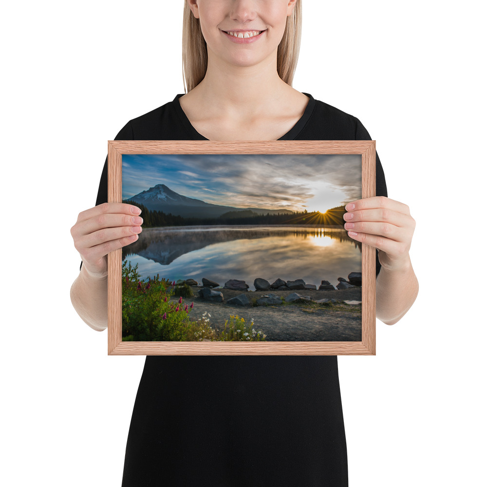 Sunrise, Trillium lake, Mt. Hood Oregon-Premium Luster Photo Paper Framed Poster (in) - Image 16