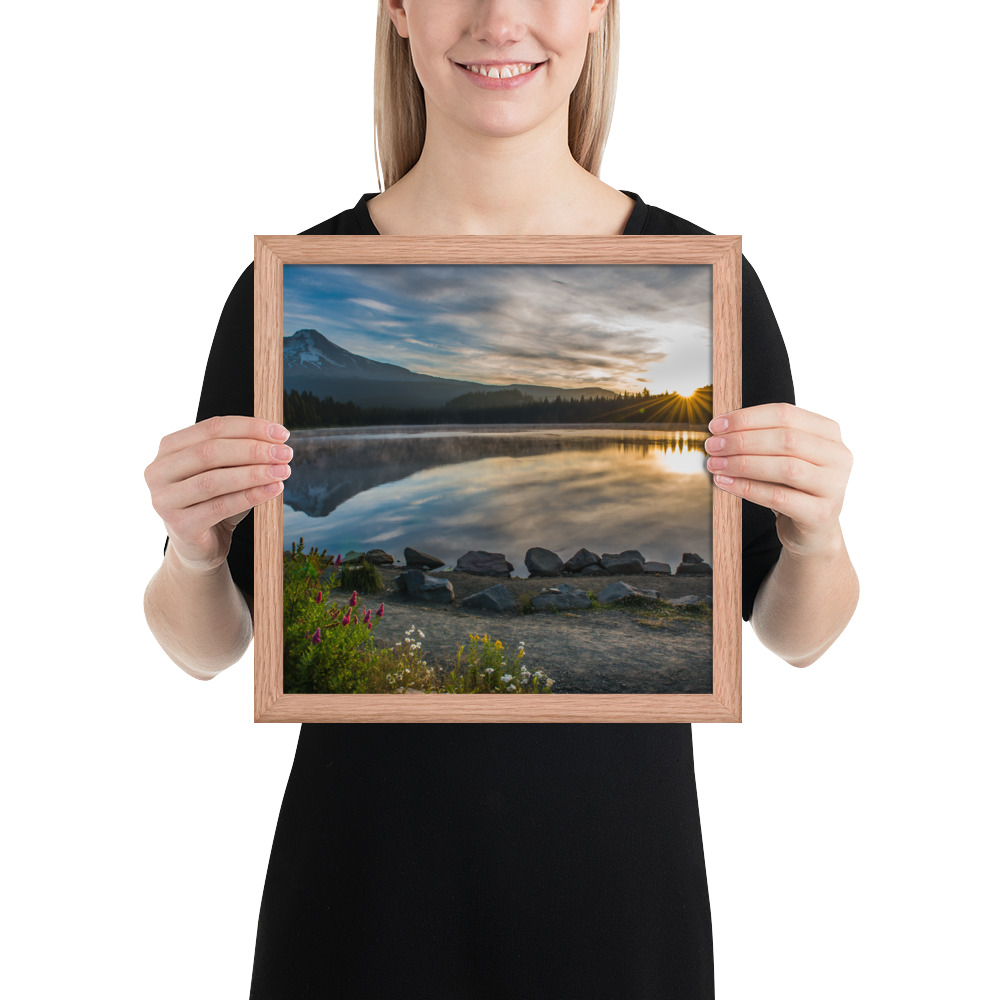Sunrise, Trillium lake, Mt. Hood Oregon-Premium Luster Photo Paper Framed Poster (in) - Image 15