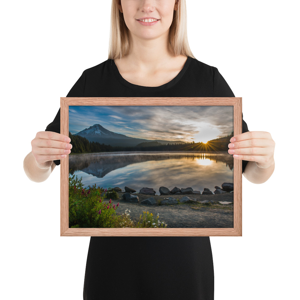 Sunrise, Trillium lake, Mt. Hood Oregon-Premium Luster Photo Paper Framed Poster (in) - Image 17