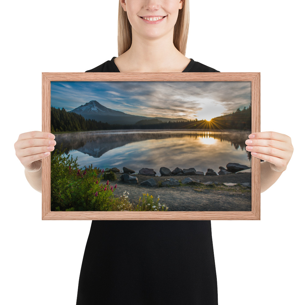 Sunrise, Trillium lake, Mt. Hood Oregon-Premium Luster Photo Paper Framed Poster (in) - Image 18