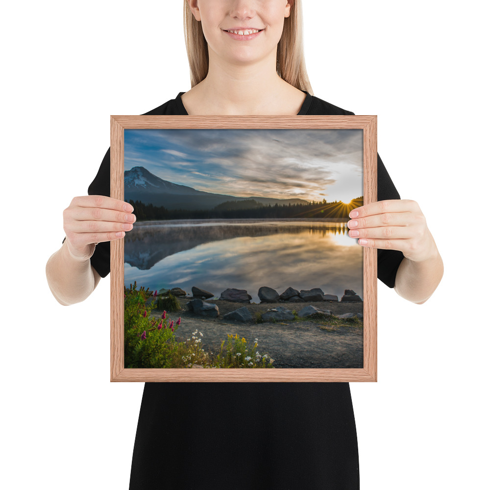 Sunrise, Trillium lake, Mt. Hood Oregon-Premium Luster Photo Paper Framed Poster (in) - Image 19