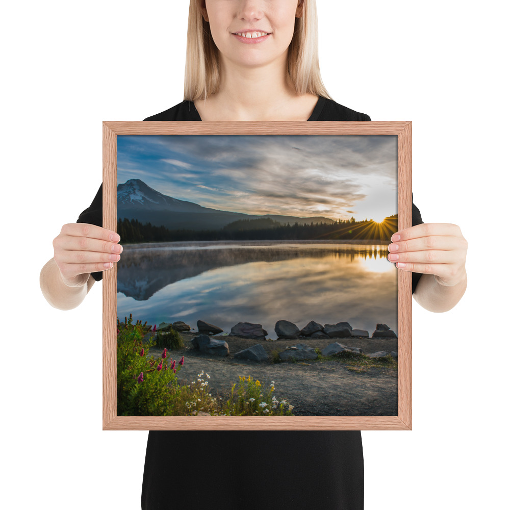 Sunrise, Trillium lake, Mt. Hood Oregon-Premium Luster Photo Paper Framed Poster (in) - Image 20