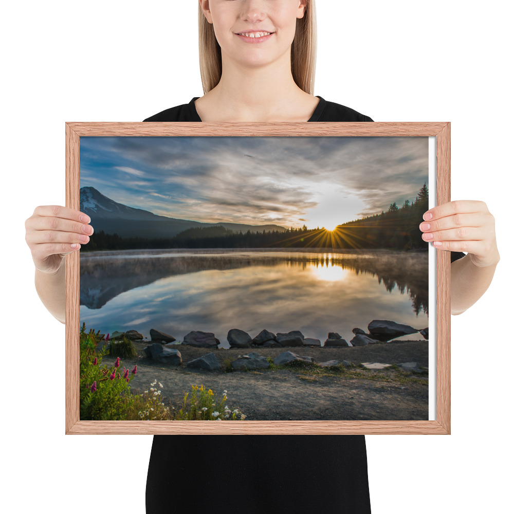 Sunrise, Trillium lake, Mt. Hood Oregon-Premium Luster Photo Paper Framed Poster (in) - Image 21