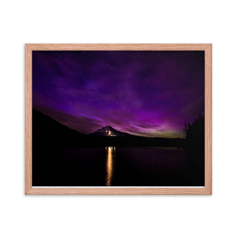 Northern Lights at Mt.Hood, Oregon-Premium Luster Photo Paper Framed Poster (in) - Image 21