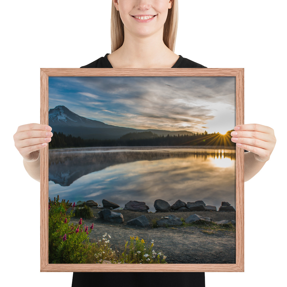 Sunrise, Trillium lake, Mt. Hood Oregon-Premium Luster Photo Paper Framed Poster (in) - Image 22