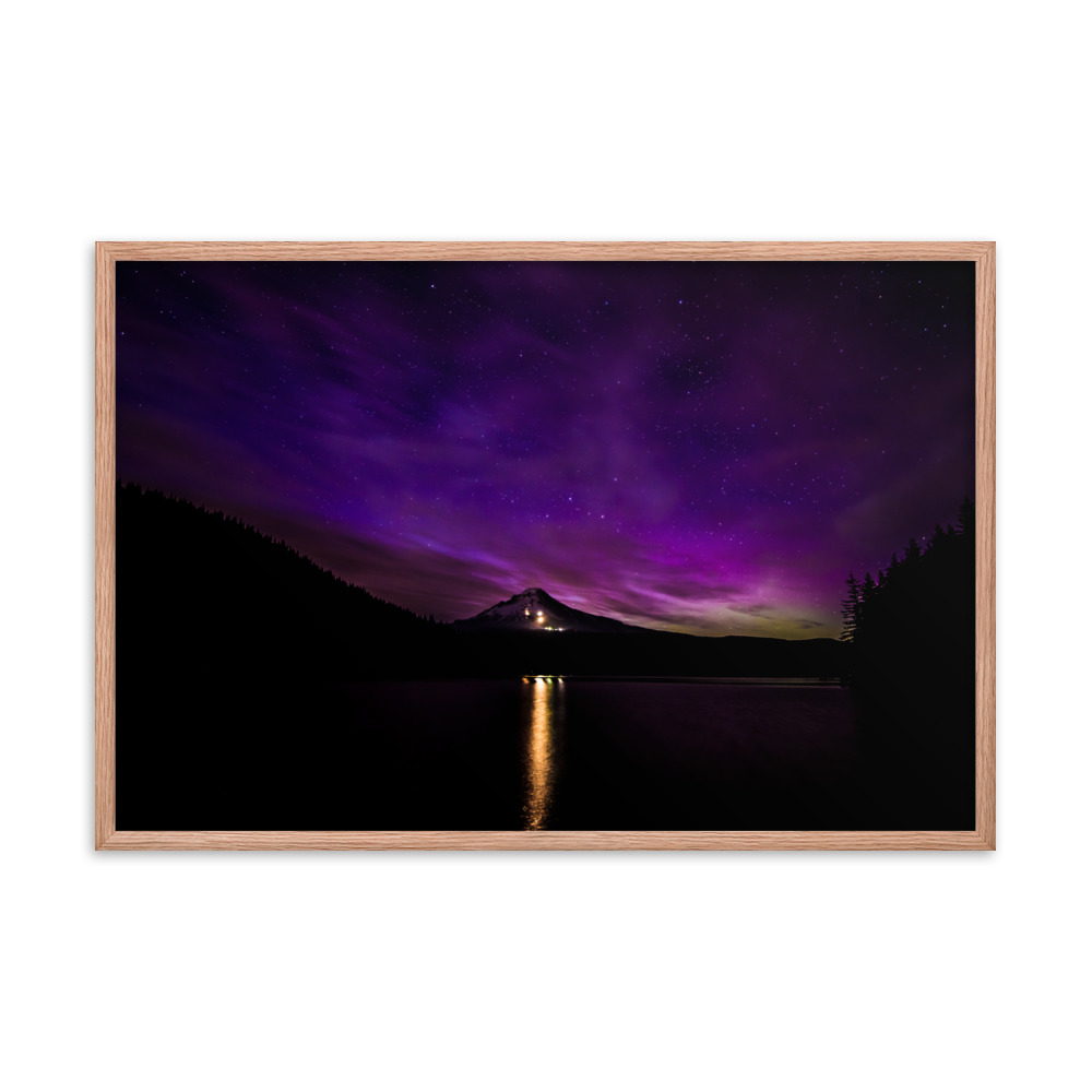 Northern Lights at Mt.Hood, Oregon-Premium Luster Photo Paper Framed Poster (in) - Image 24
