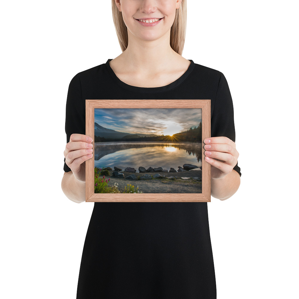 Sunrise, Trillium lake, Mt. Hood Oregon-Premium Luster Photo Paper Framed Poster (in) - Image 13