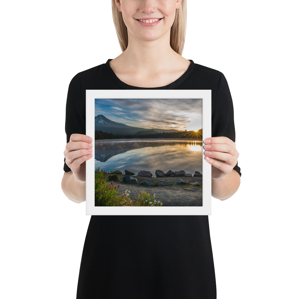 Sunrise, Trillium lake, Mt. Hood Oregon-Premium Luster Photo Paper Framed Poster (in) - Image 26