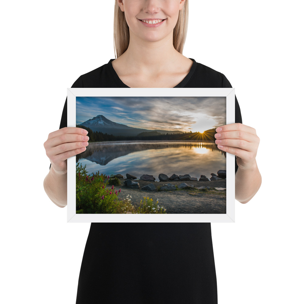 Sunrise, Trillium lake, Mt. Hood Oregon-Premium Luster Photo Paper Framed Poster (in) - Image 28