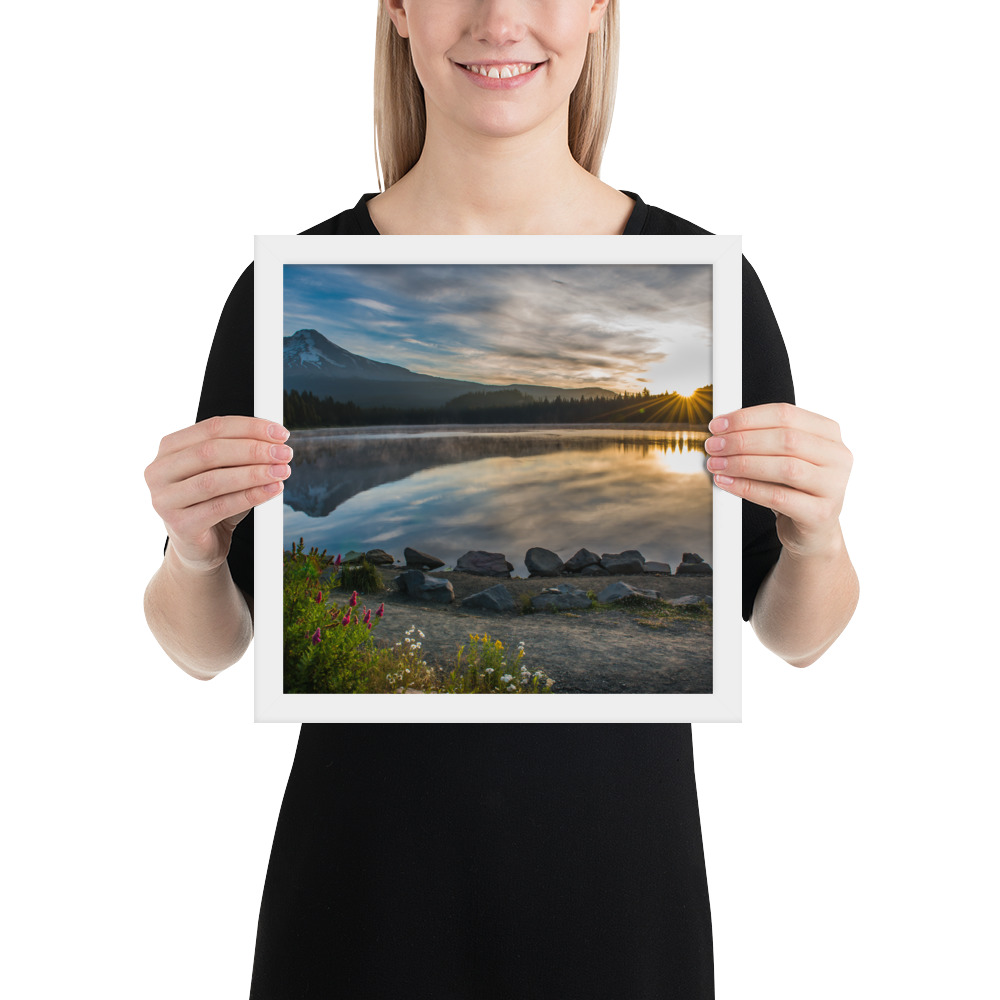 Sunrise, Trillium lake, Mt. Hood Oregon-Premium Luster Photo Paper Framed Poster (in) - Image 27