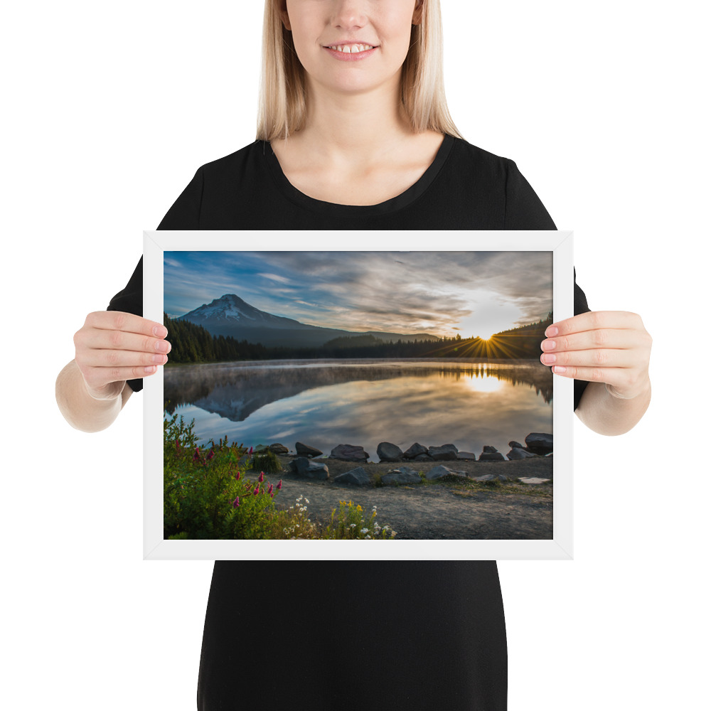 Sunrise, Trillium lake, Mt. Hood Oregon-Premium Luster Photo Paper Framed Poster (in) - Image 29