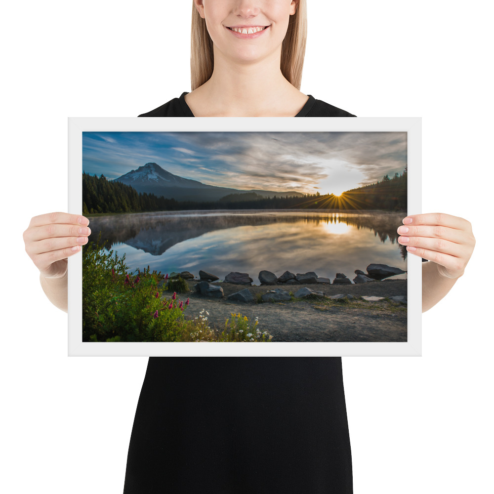 Sunrise, Trillium lake, Mt. Hood Oregon-Premium Luster Photo Paper Framed Poster (in) - Image 30